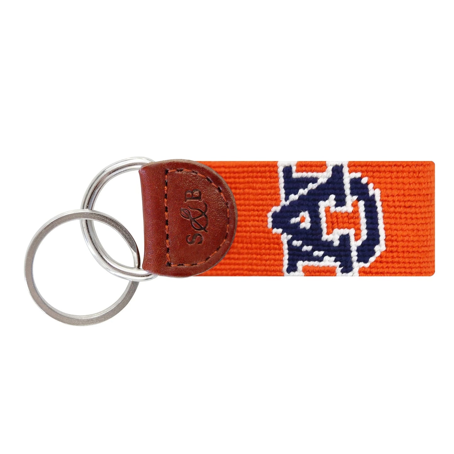 Collegiate needlepoint keychain