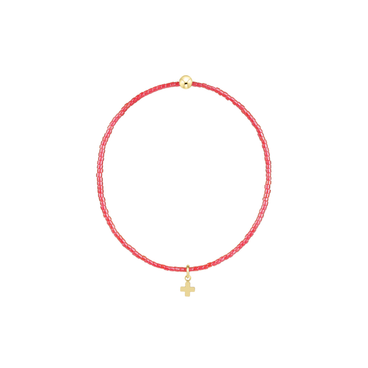 Hope Classic Sherbert Bracelet - Signature Cross Small Gold Charm