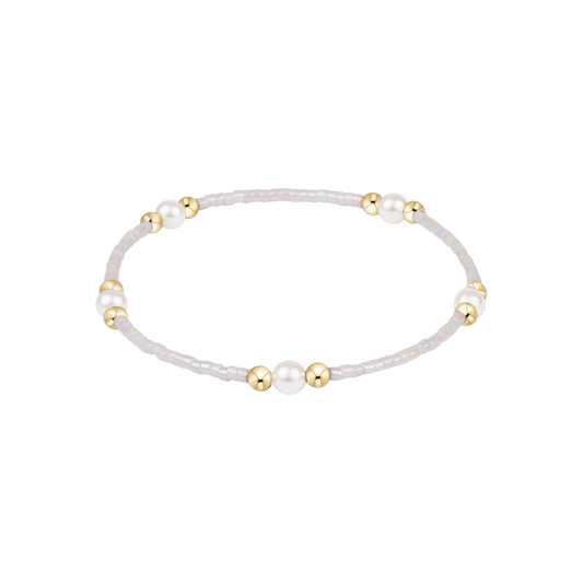 Hope Purpose Pearl Bracelet - Silky White