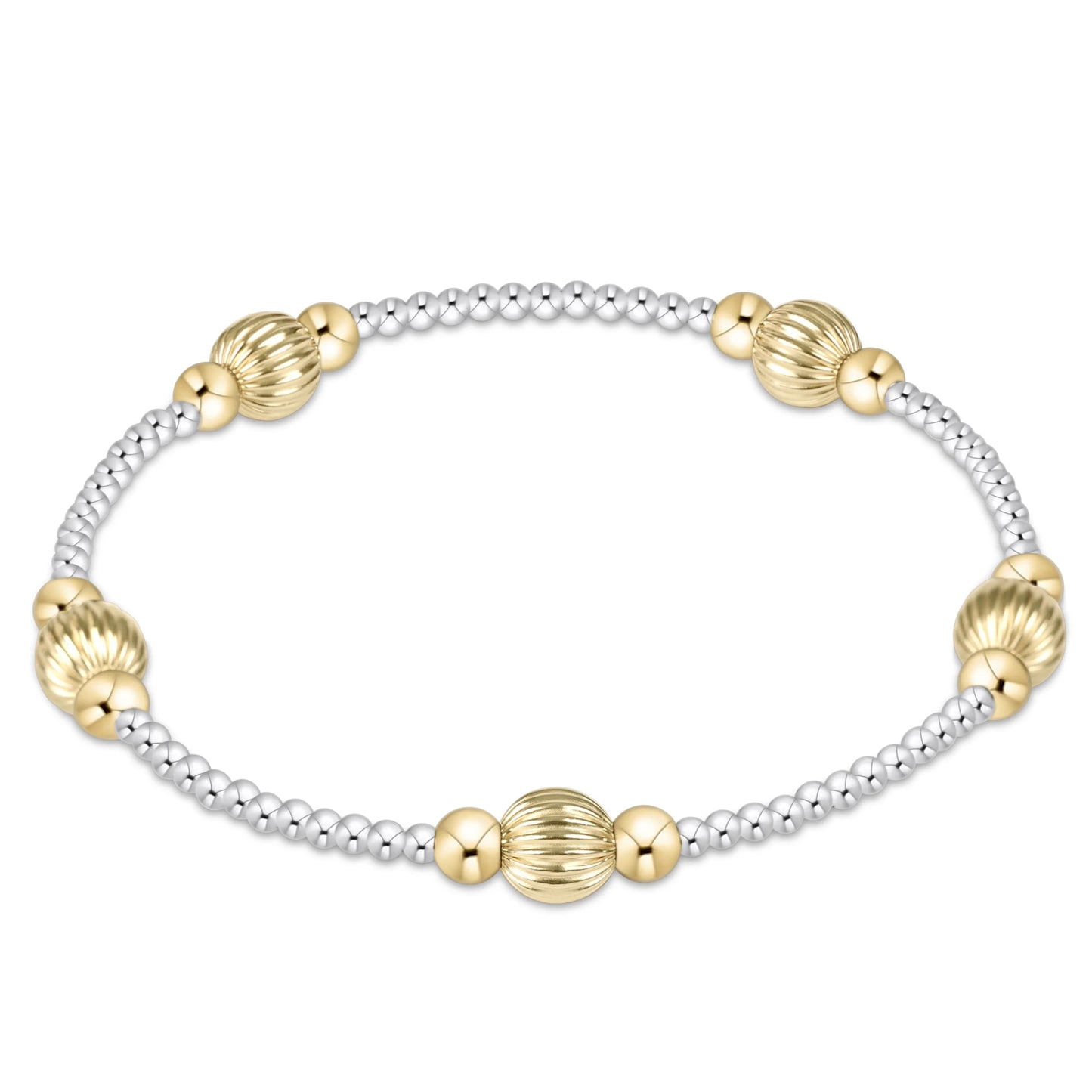Purpose dignity 6mm bead bracelet - mixed metal
