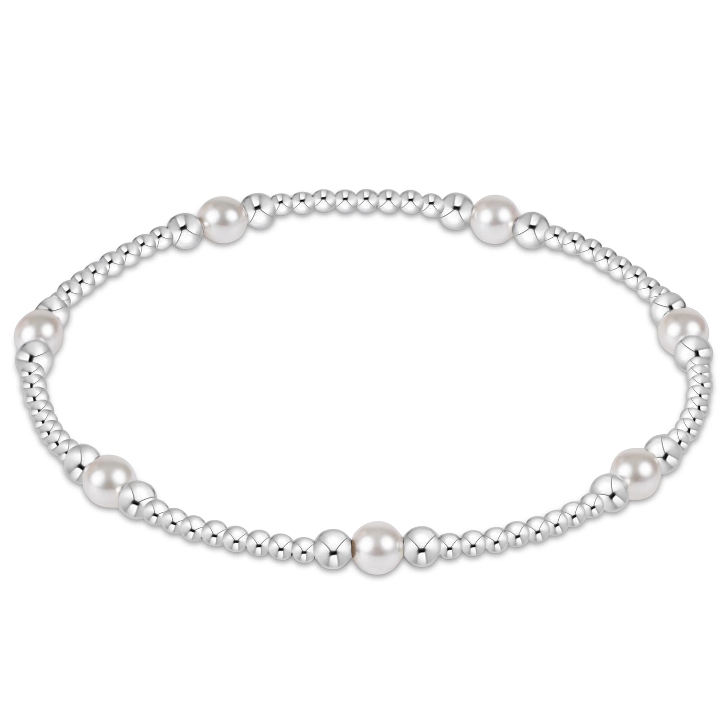 purpose pearl 4mm bead bracelet - Sterling
