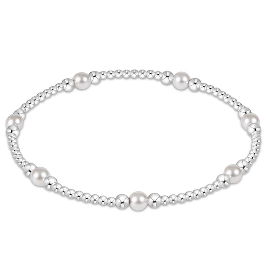 purpose pearl 4mm bead bracelet - Sterling