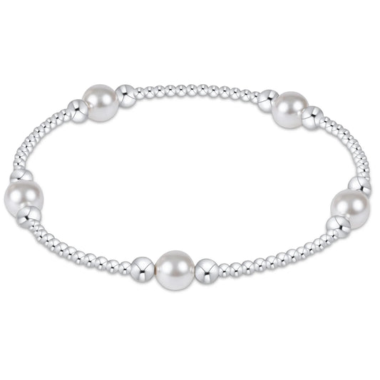 purpose pearl 6mm bead bracelet - Sterling