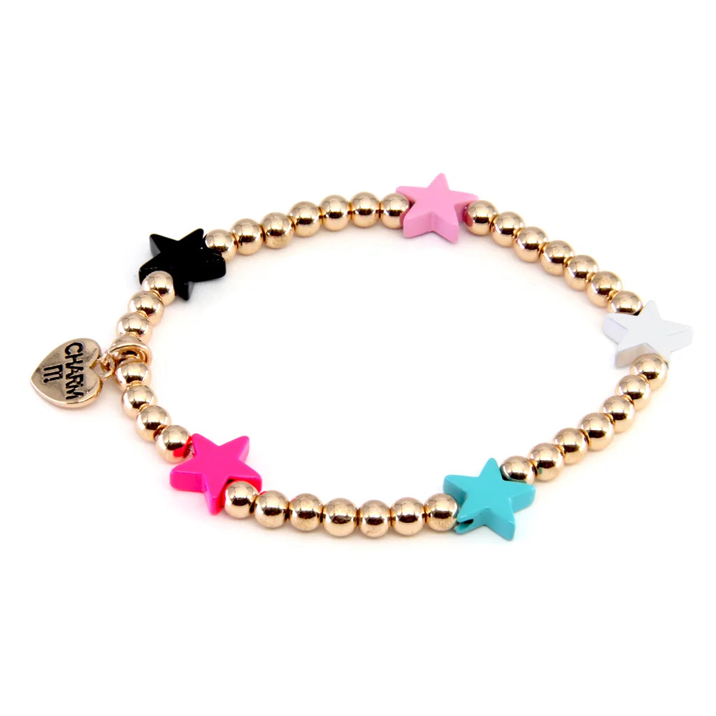 Gold bead Multi Start Stretch bracelet