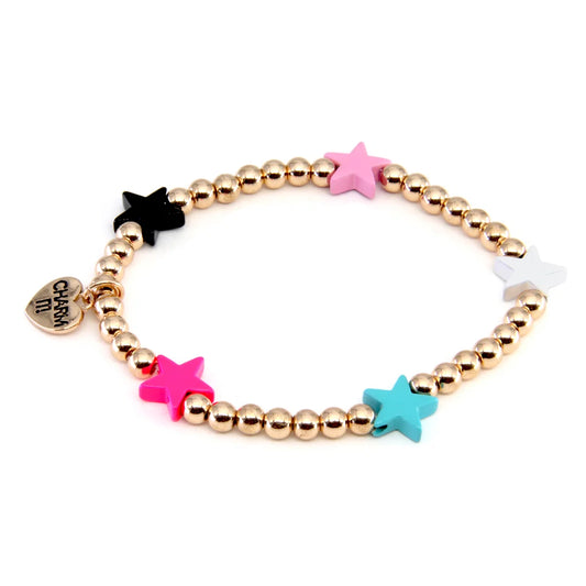 Gold bead Multi Start Stretch bracelet