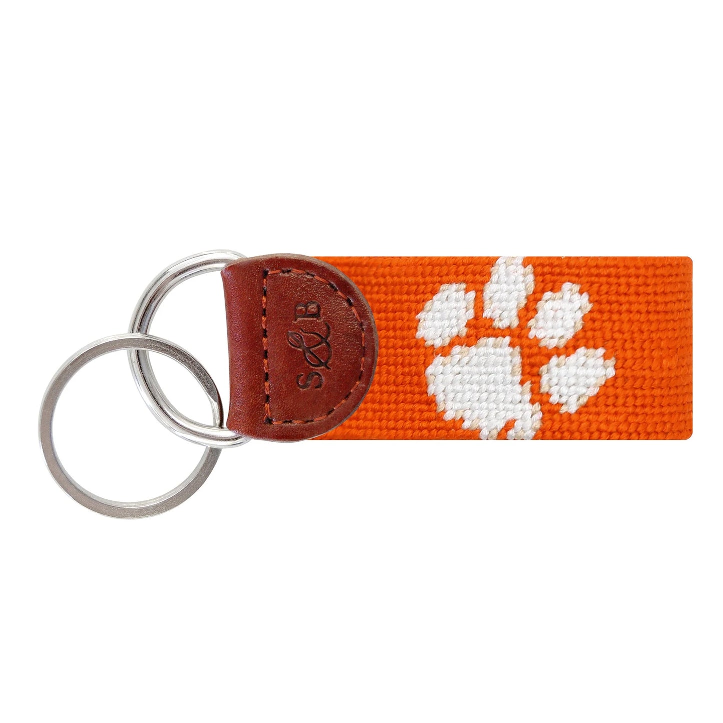 Collegiate needlepoint keychain
