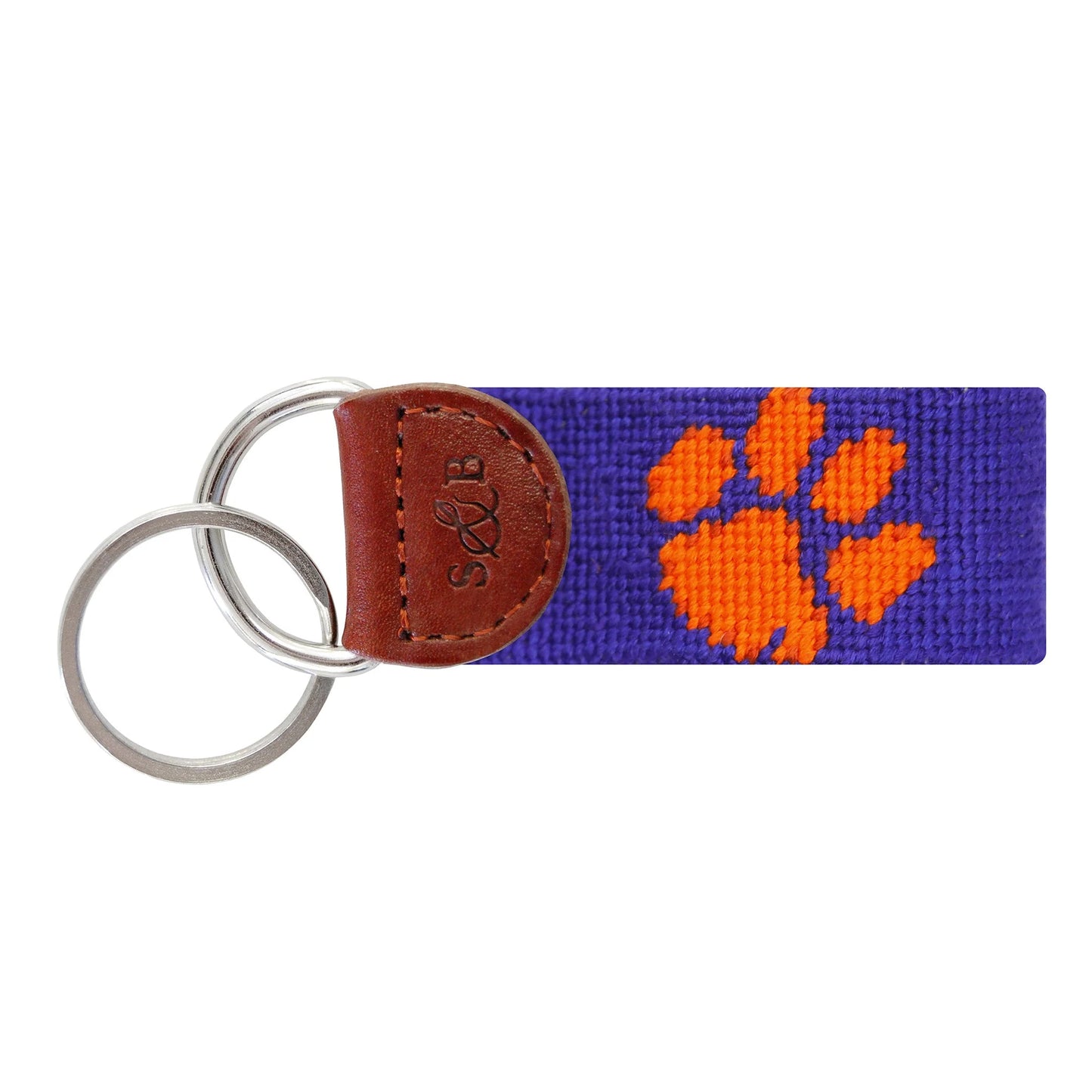 Collegiate needlepoint keychain
