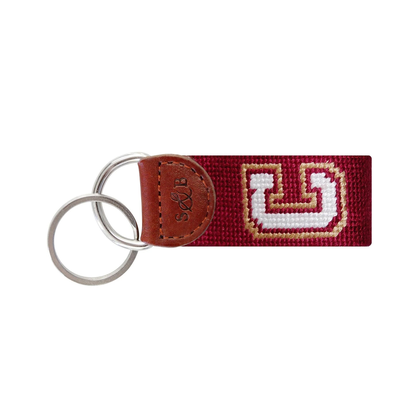 Collegiate needlepoint keychain