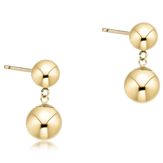 Classic 10mm ball drop stud - gold