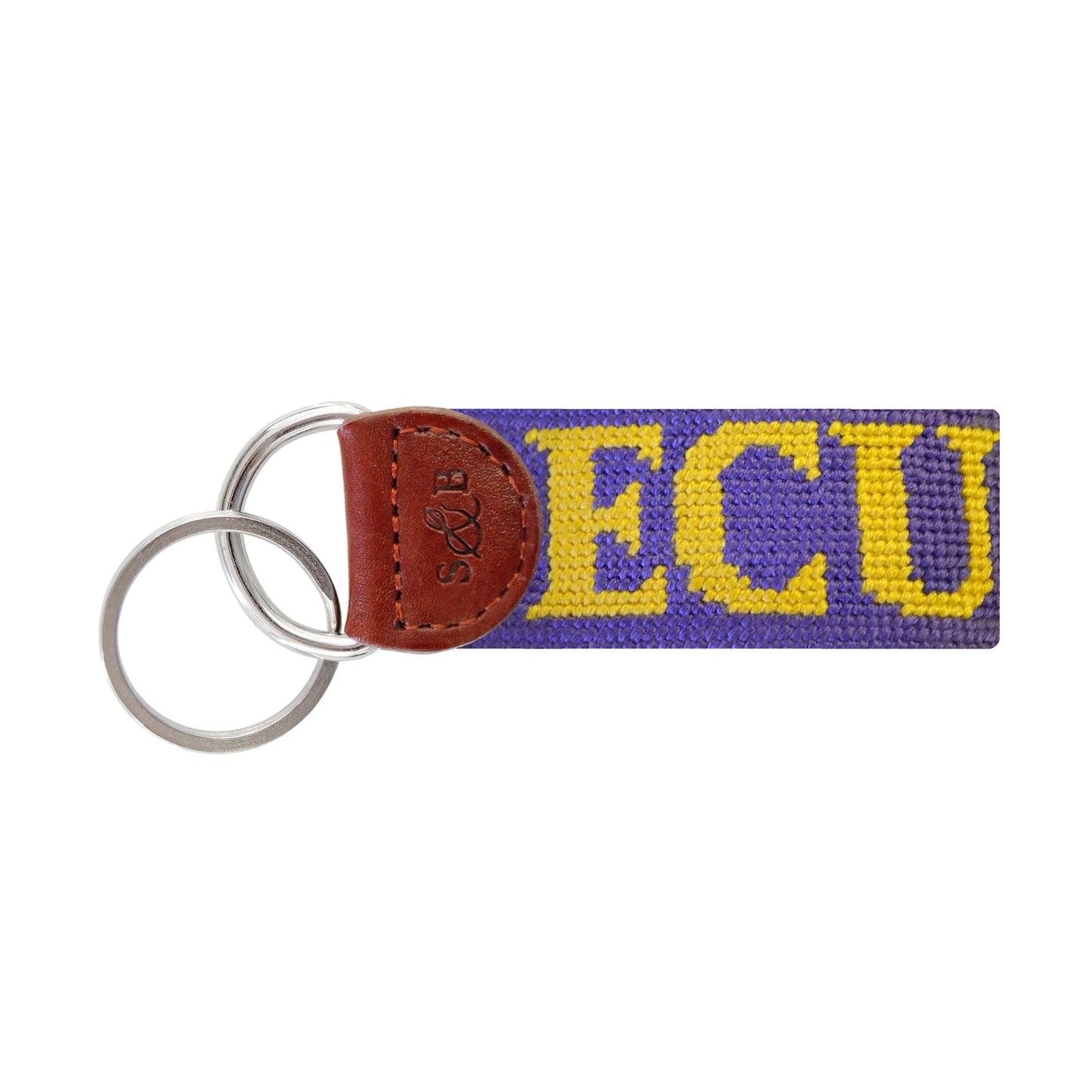 Collegiate needlepoint keychain