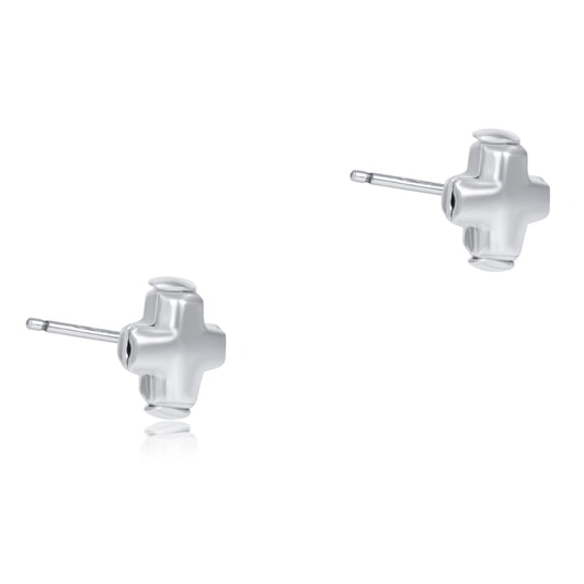 Signature cross small sterling stud - Sterling