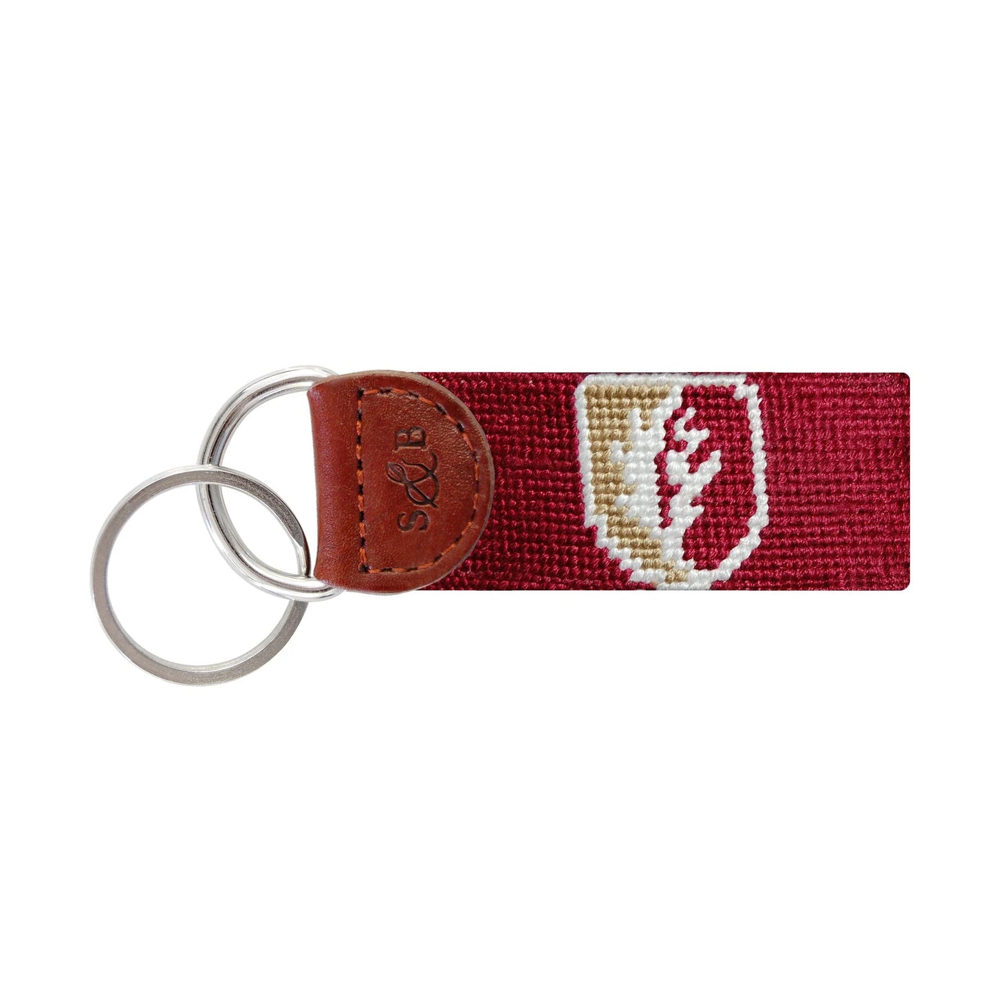 Collegiate needlepoint keychain