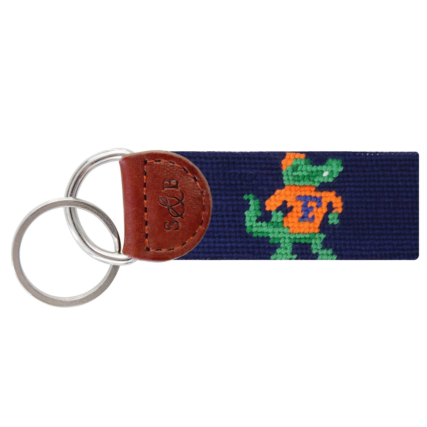 Collegiate needlepoint keychain
