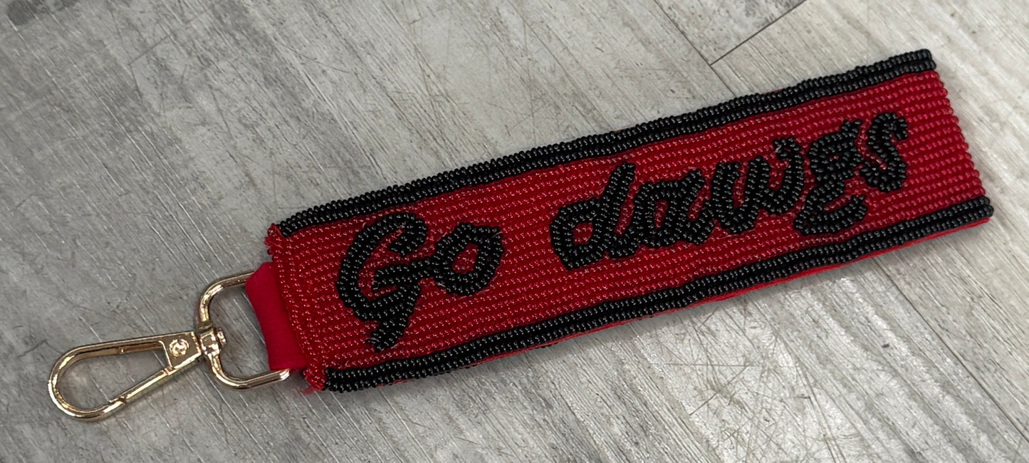 Beaded Wristlet - collegiate beaded