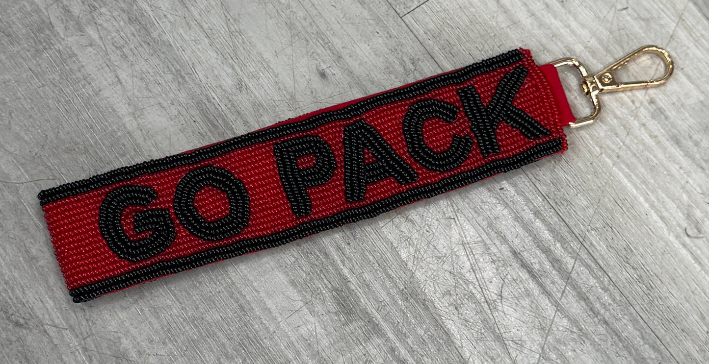 Beaded Wristlet - collegiate beaded