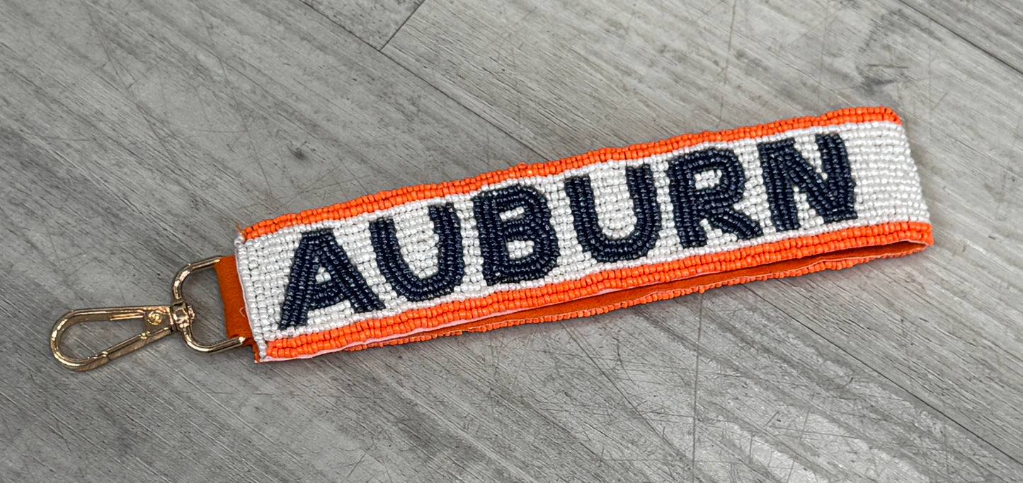 Beaded Wristlet - collegiate beaded