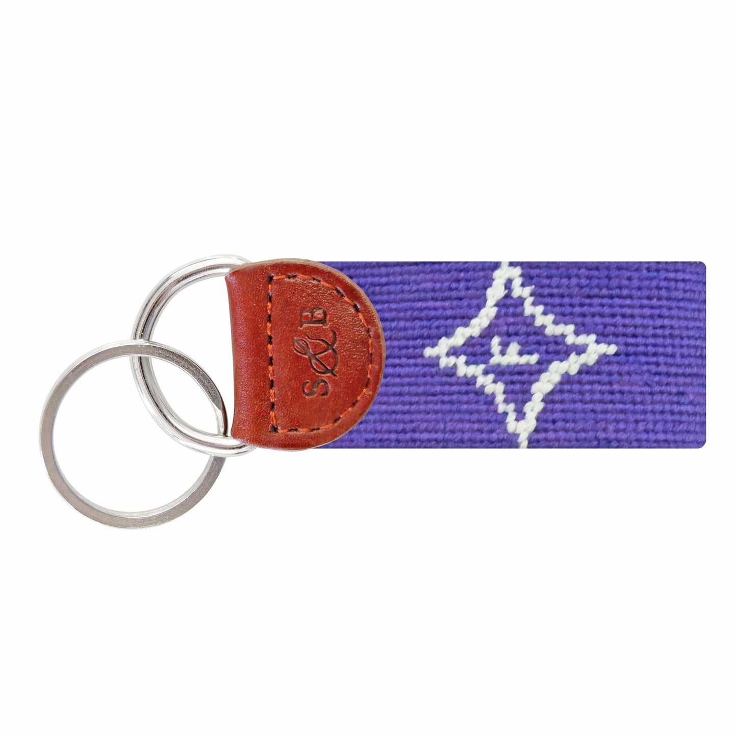 Collegiate needlepoint keychain