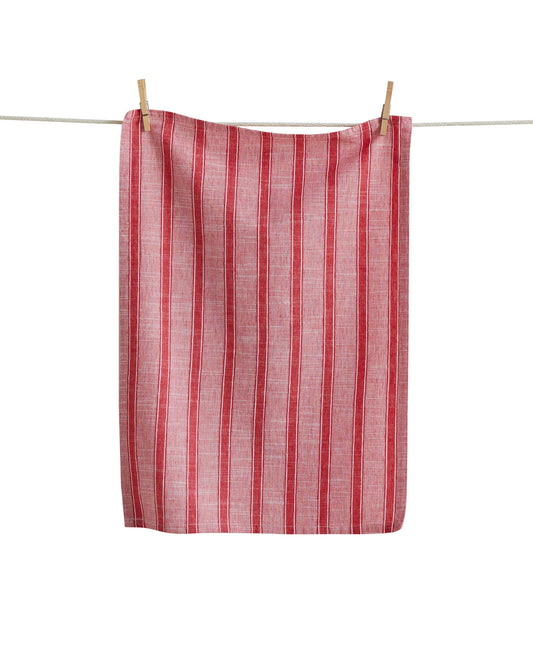Red & White Stripe Dishtowel w/ monogram