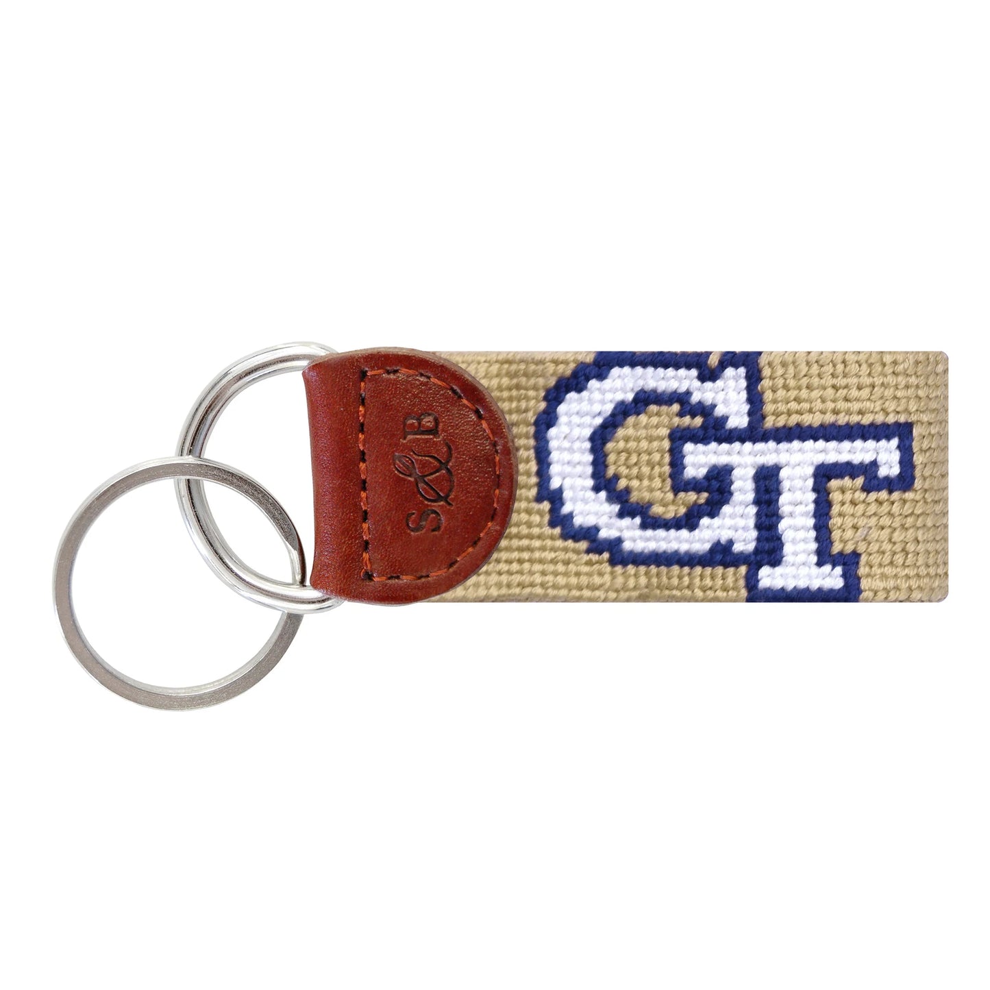 Collegiate needlepoint keychain