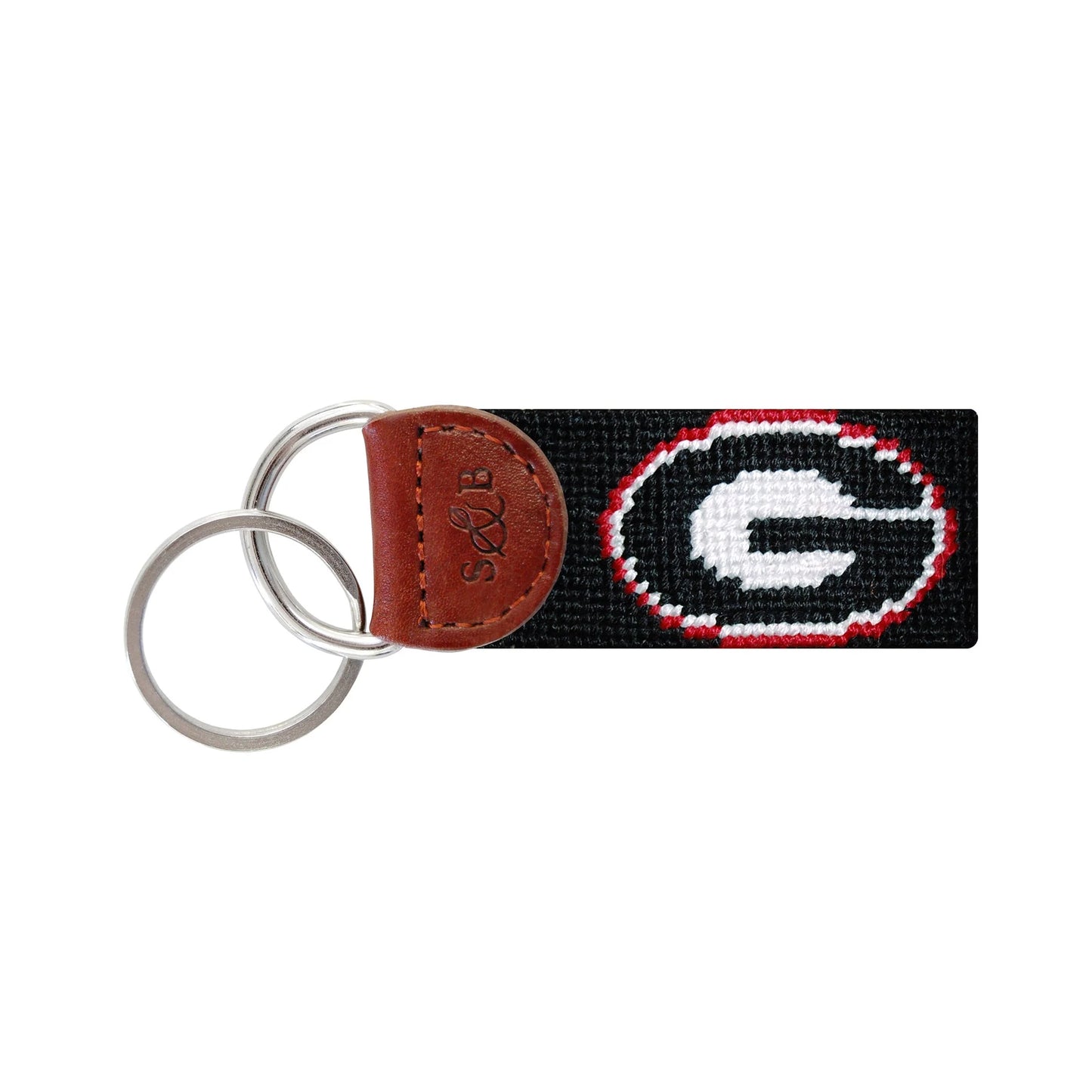 Collegiate needlepoint keychain