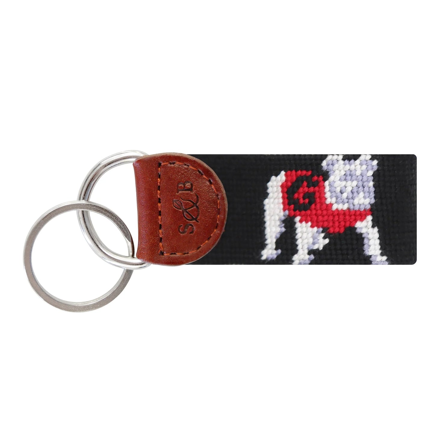 Collegiate needlepoint keychain