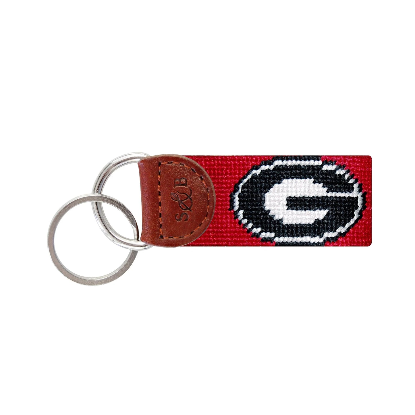 Collegiate needlepoint keychain