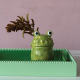 Green decorative trays