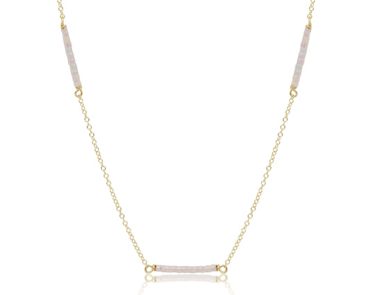 15" Choker Simplicity chain - Hope Bliss - Silky White