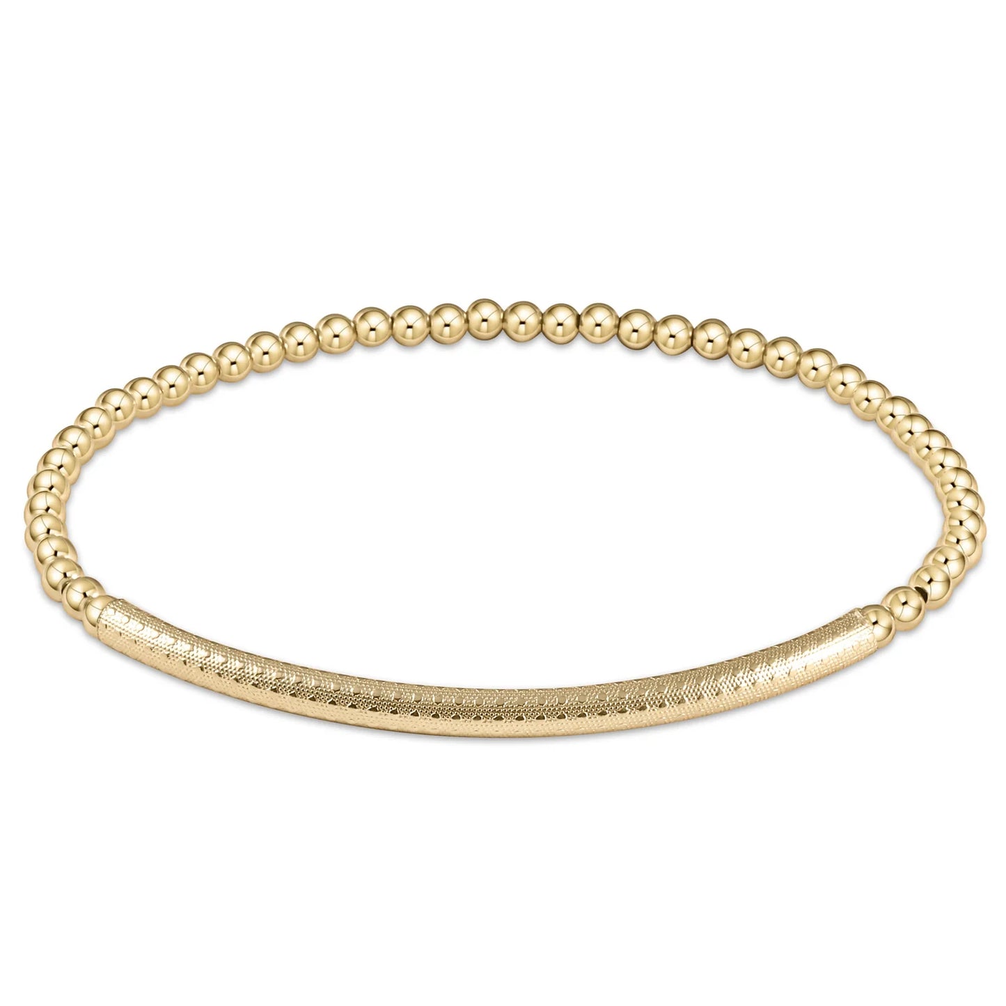 Extends Bliss Bar Textured Gold 3mm Bracelet