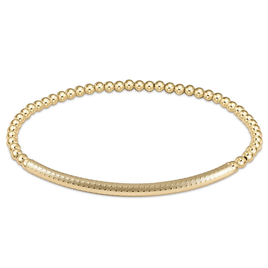 Extends Bliss Bar Textured Gold 3mm Bracelet