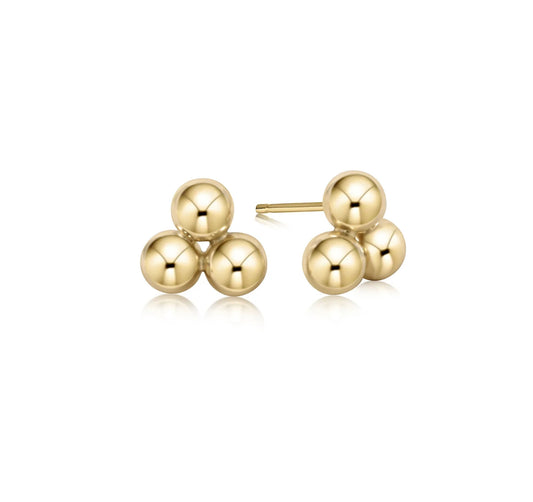 Classic Cluster Stud 6mm Gold