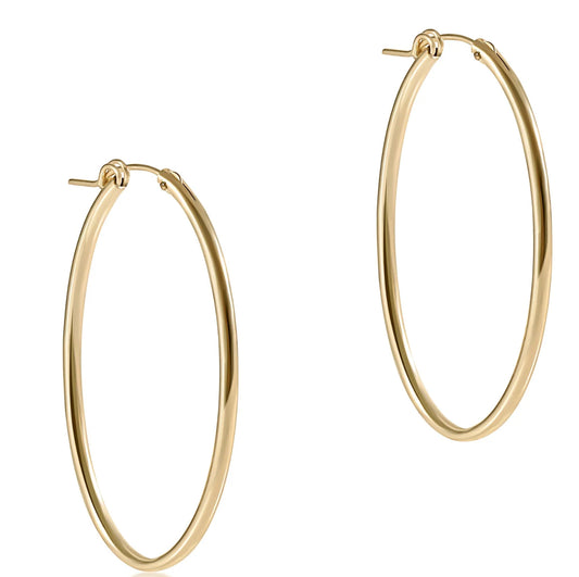 Oval Gold 2" Hoop - Smooth