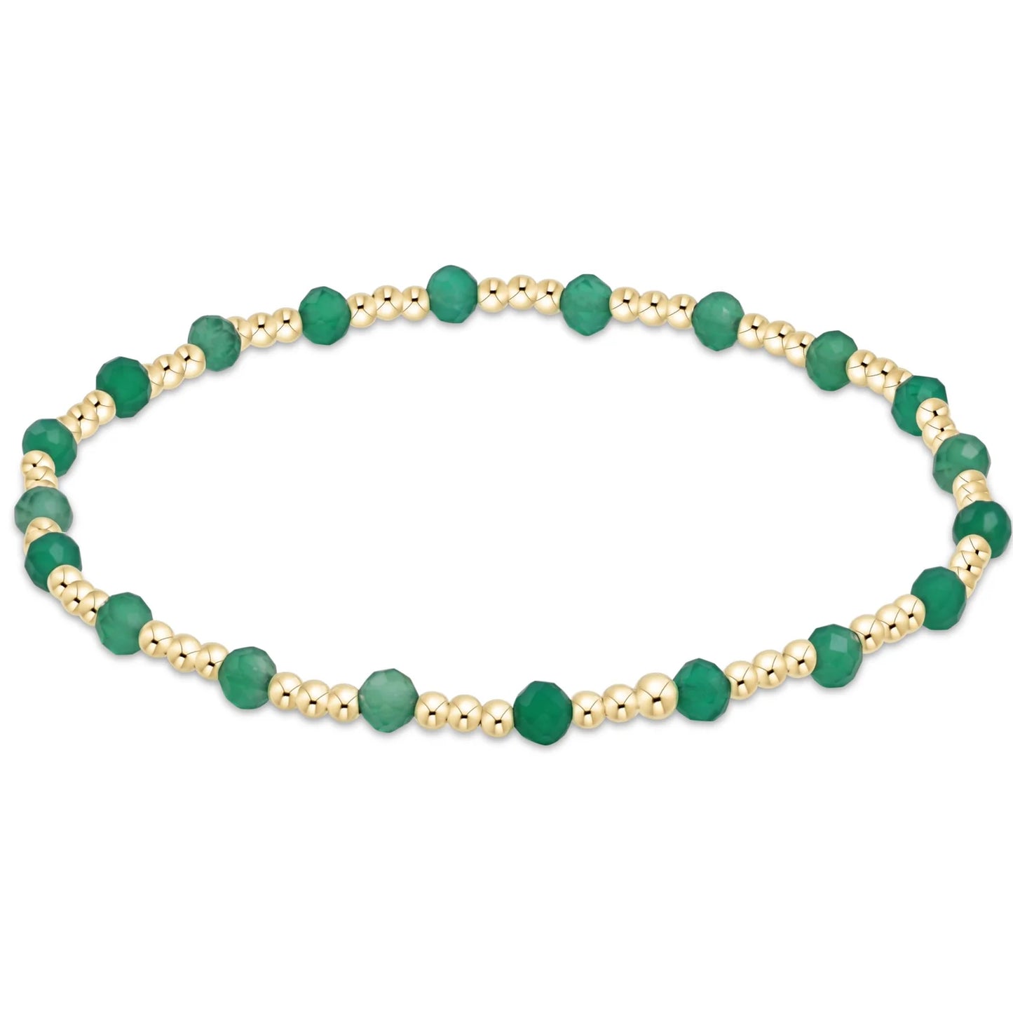 Gemstone Gold Sincerity Pattern 3mm Bead Bracelet Fall/Winter