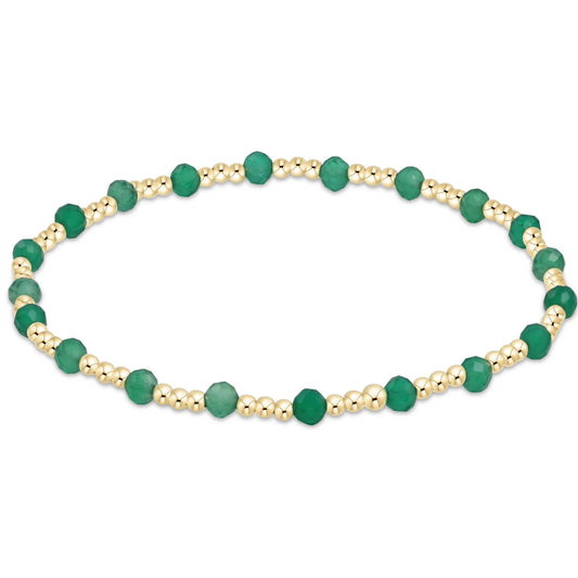 Gemstone Gold Sincerity Pattern 3mm Bead Bracelet Fall/Winter