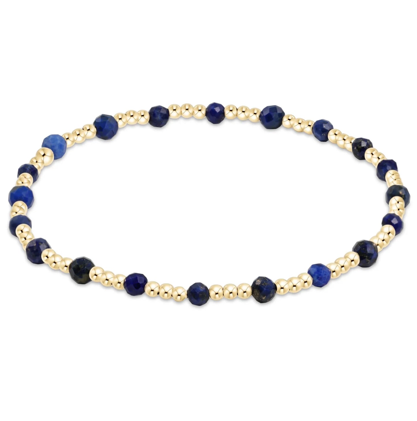 Gemstone Gold Sincerity Pattern 3mm Bead Bracelet Fall/Winter