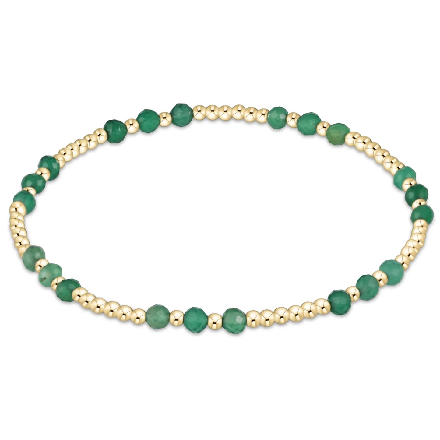 Gemstone Gold Joy Pattern 3mm Bead Bracelet Fall Winter