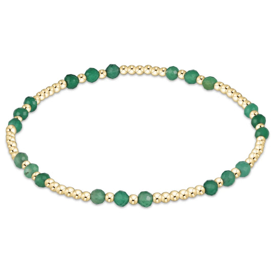 Gemstone Gold Joy Pattern 3mm Bead Bracelet Fall Winter