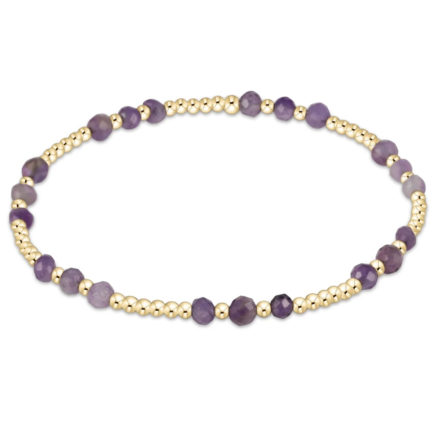 Gemstone Gold Joy Pattern 3mm Bead Bracelet Fall Winter