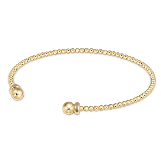 Classic Gold 2mm Bead cuff - Gold