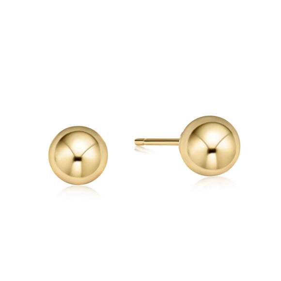 Classic ball 6mm  stud earring gold/silver