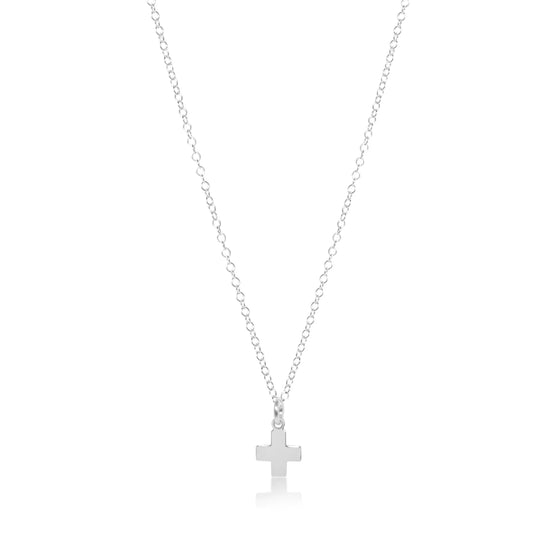 16" necklace Sterling - Signature Cross Small Sterling Charm