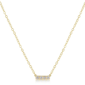 Significance Bar necklace - Four. 14kt and diamond