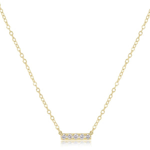 Significance Bar necklace - Five 14kt and diamond