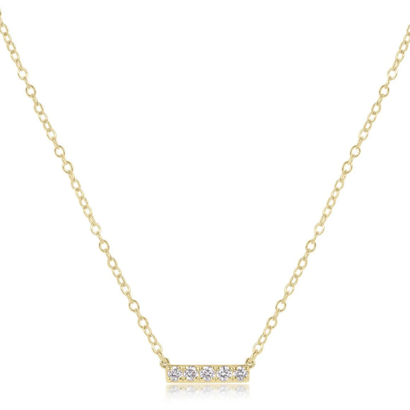 Significance Bar necklace - Five 14kt and diamond