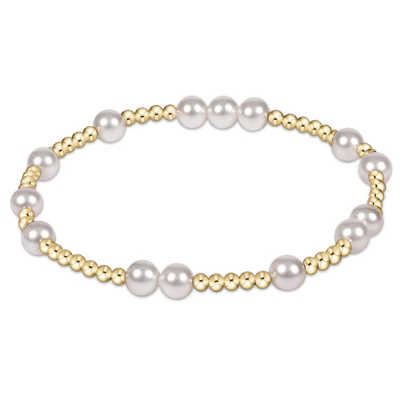 Hope unwritten 6mm bead bracelet - pearl