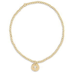 egirl Classic gold 2mm bead bracelet blessed small gold charm