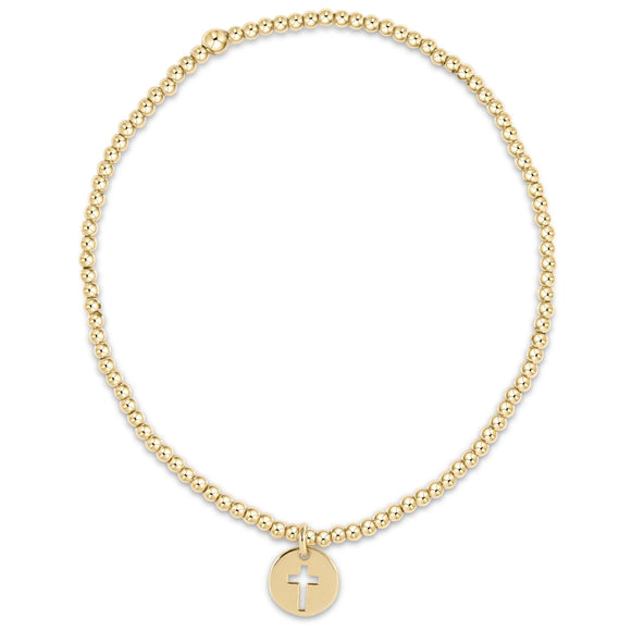 egirl Classic gold 2mm bead bracelet blessed small gold charm