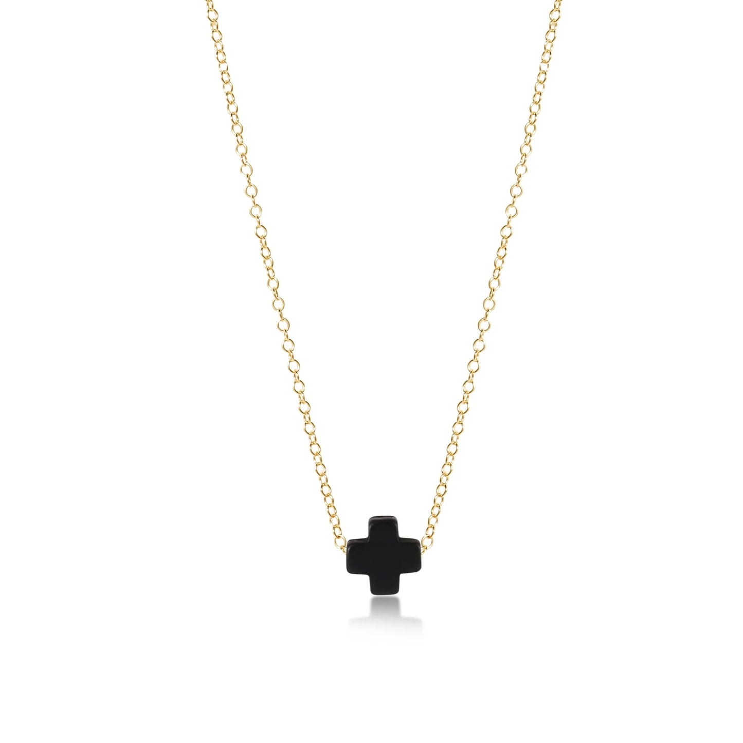 16" necklace Gold - Signature cross