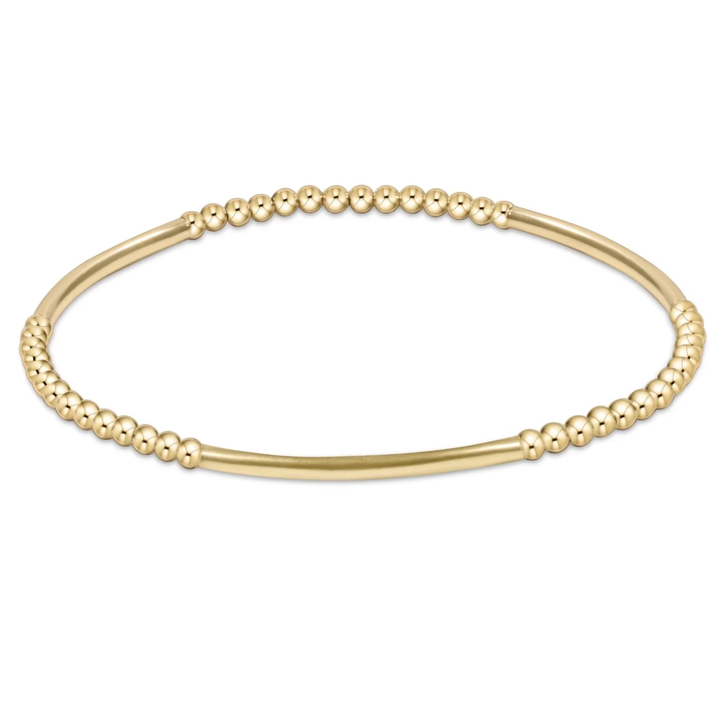 Bliss bar Gold pattern 2.5mm bead bracelet - Gold