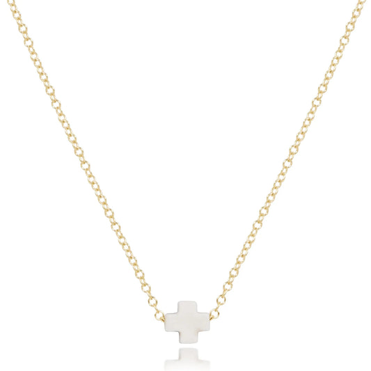 Egirl 14" necklace gold - signature cross small Off-white